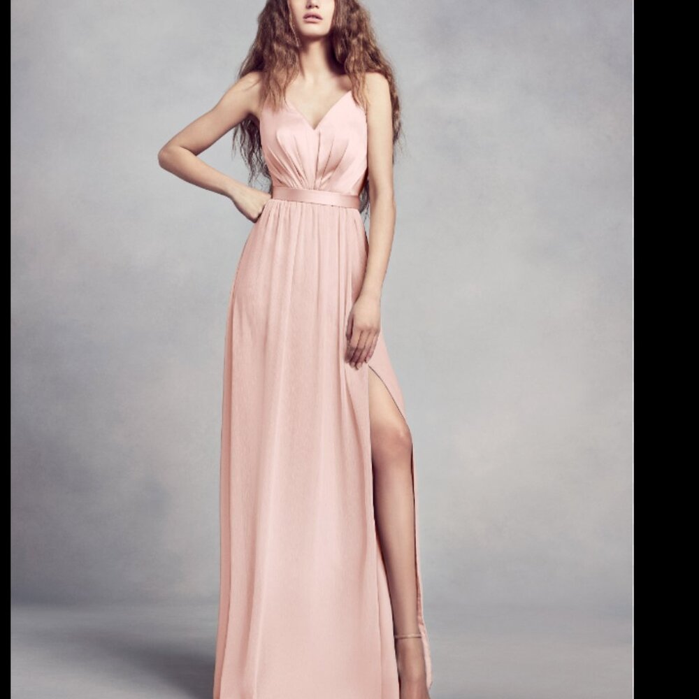 VERA WANG Belted dress with pockets and high slit- NWT